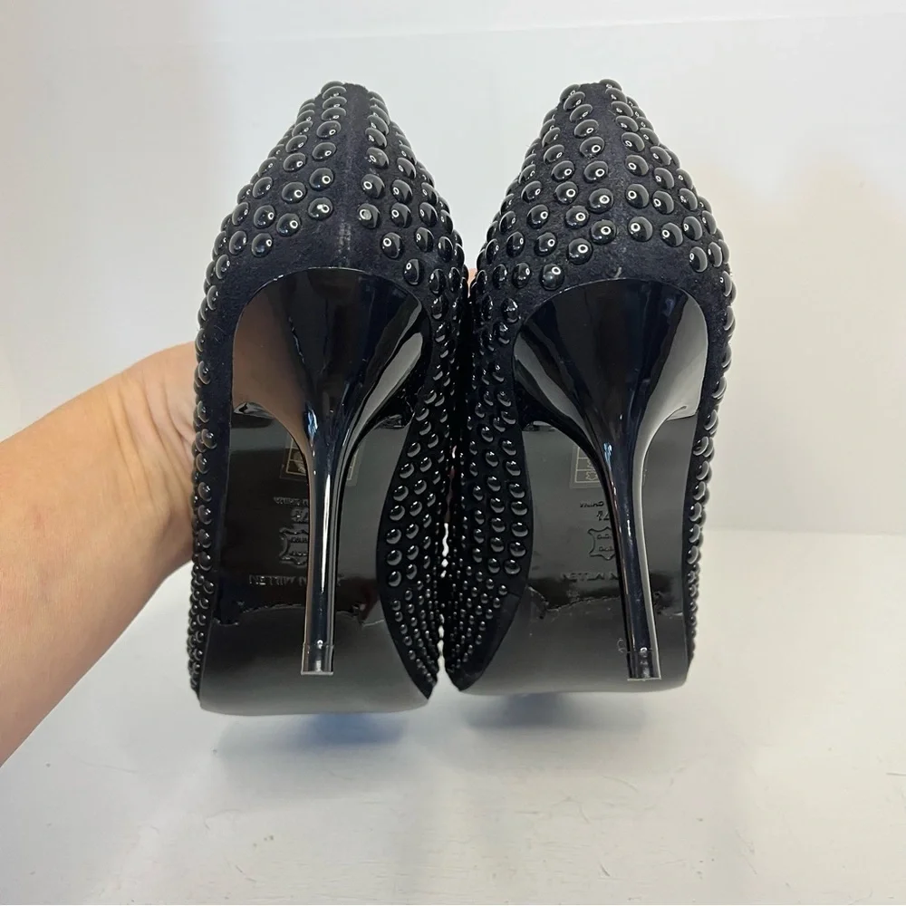 Karen Millen Black Studded Heels Size 7.5